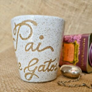 Caneca de gato em cerâmica Pai de Gatos branca