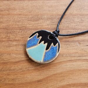 COLAR <br /> Gangue<br /> Azul, turquesa e preto