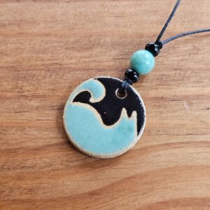 COLAR <br /> Mausi<br /> Turquesa e preto