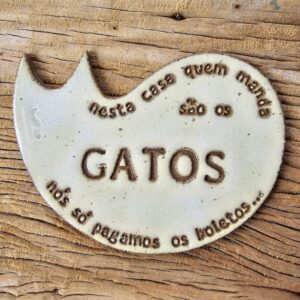 Placa de gato em cerâmica MARICOTA Boletos / Nanica