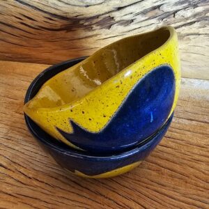 CONJUNTO DE 2 BOWLS <br /> Maricota Duo <br /> Azul e amarelo