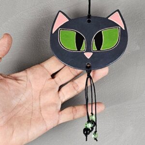 Escultura de gato para parede Kirk Cinza