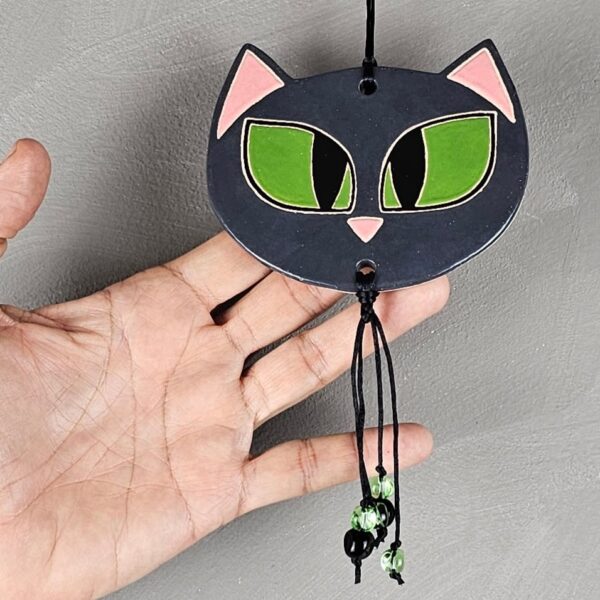Escultura de gato para parede Kirk Cinza