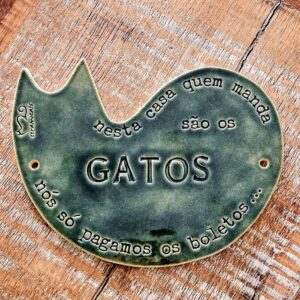 Placa de gato em cerâmica MARICOTA Boletos / Verde