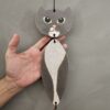Escultura de gato para parede Kirk, feita à mão em cerâmica
