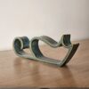 Escultura de gato em cerâmica Ceramicats Azul