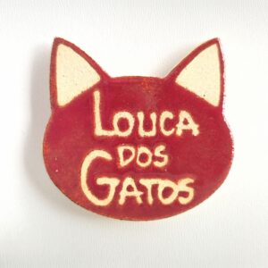 ÍMÃ DE GELADEIRA <br /> Louca dos Gatos<br /> Vinho